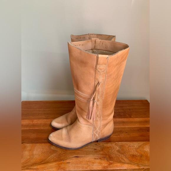 Vintage Regency Western Cowboy Boot 6 1/2 - Brown cute tassel boho riding boot - Picture 5 of 9